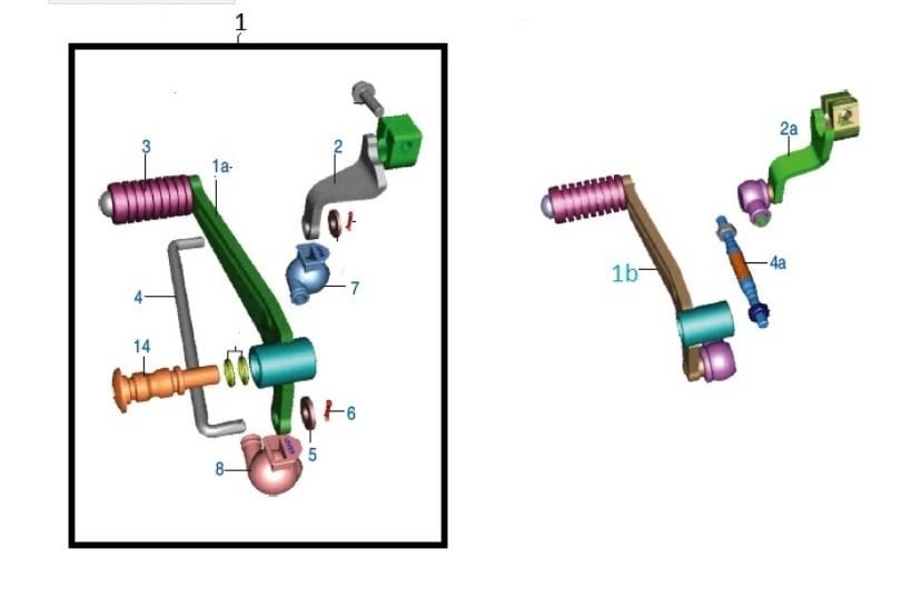 PULSAR 200NS VİTES PEDAL AKSAMI (lütfen resmi tıklayın)
